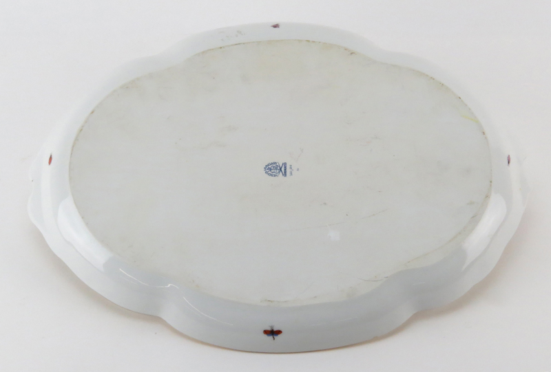 Herend Porcelain "Rothschild Birds" Oval Ribbon Tray