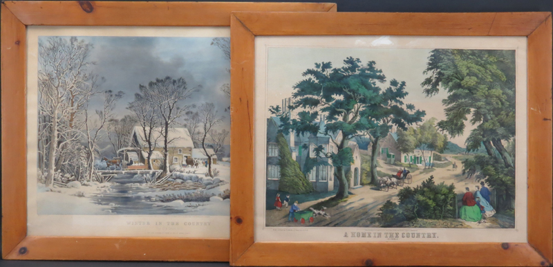 Two 19th C Hand-colored Lithographs