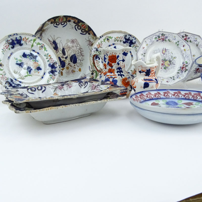 Grouping of Thirteen (13) 19/20th Century Ironstone Tableware