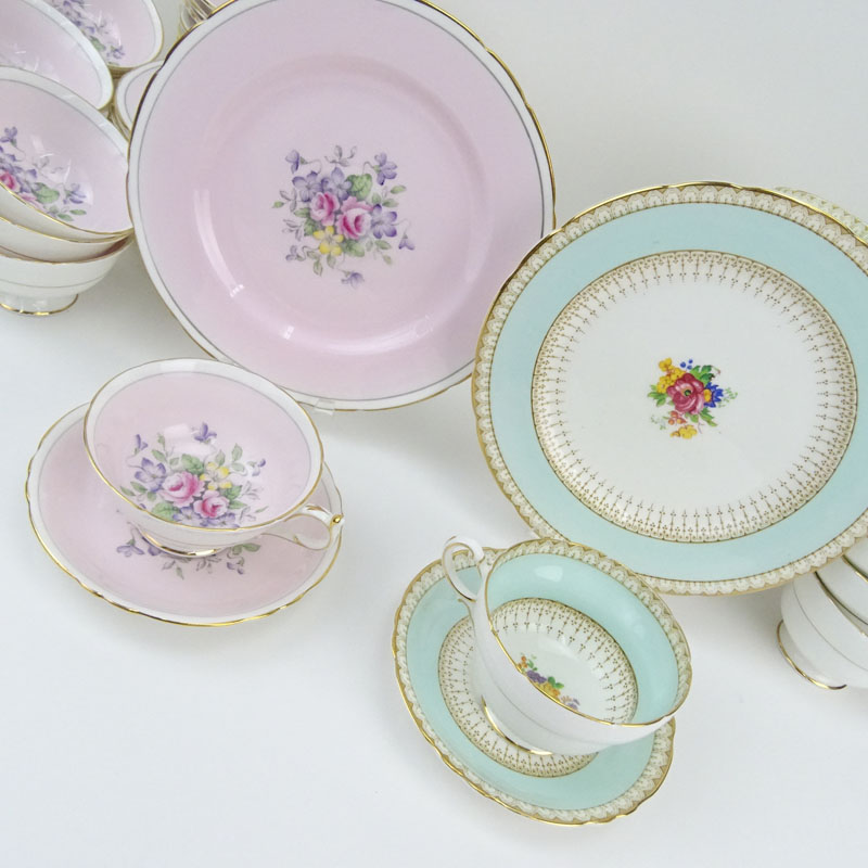 Two Partial Paragon Bone China Dessert Sets