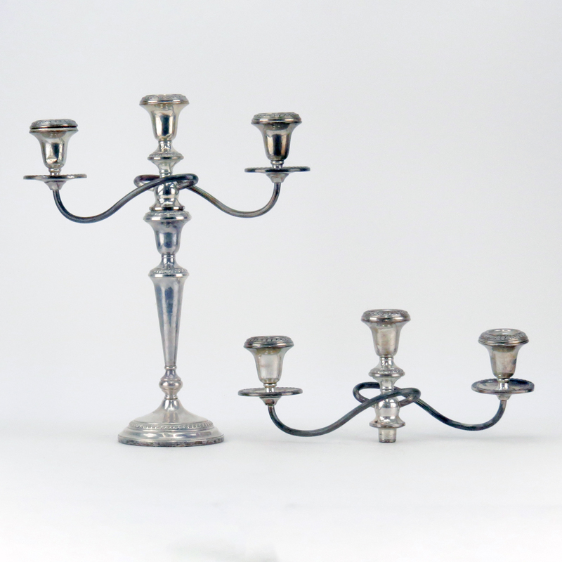 Pair of Vintage Columbia Weighted Sterling Silver Candlesticks