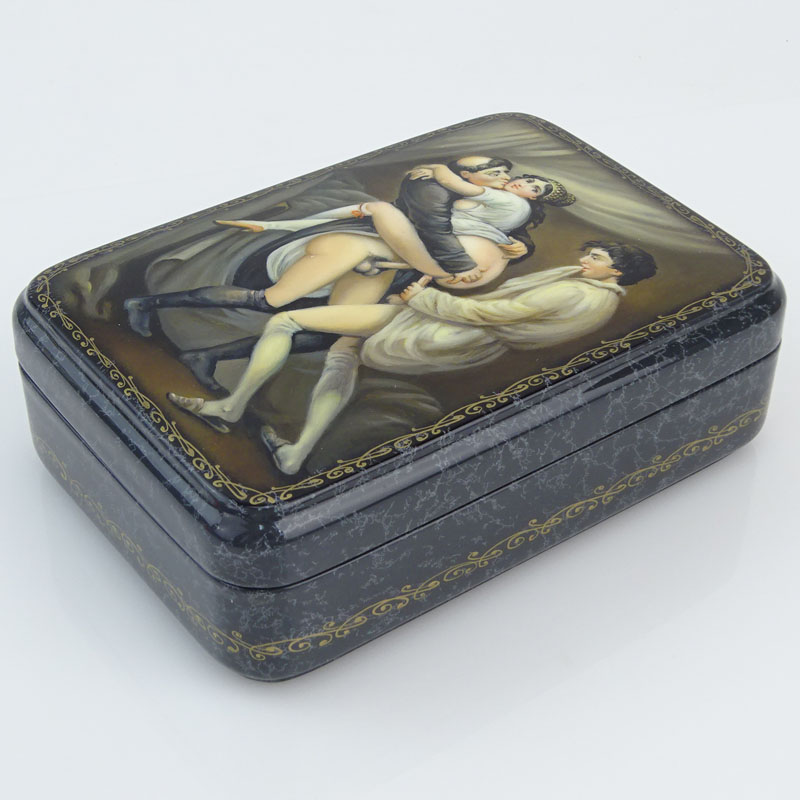 Russian "Erotica" Lacquered Box