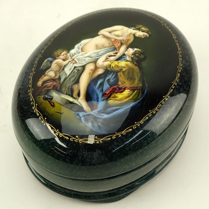 Russian "Erotica" Lacquered Box