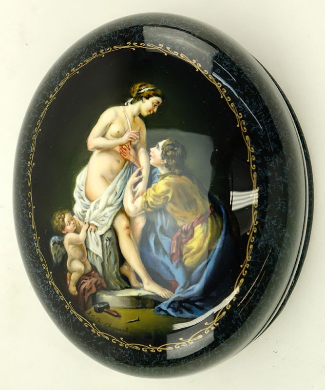 Russian "Erotica" Lacquered Box