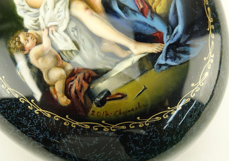 Russian "Erotica" Lacquered Box