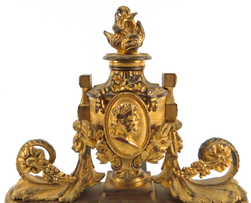 Pair of 19th Century French Louis XVI Style Gilt Bronze Chenets