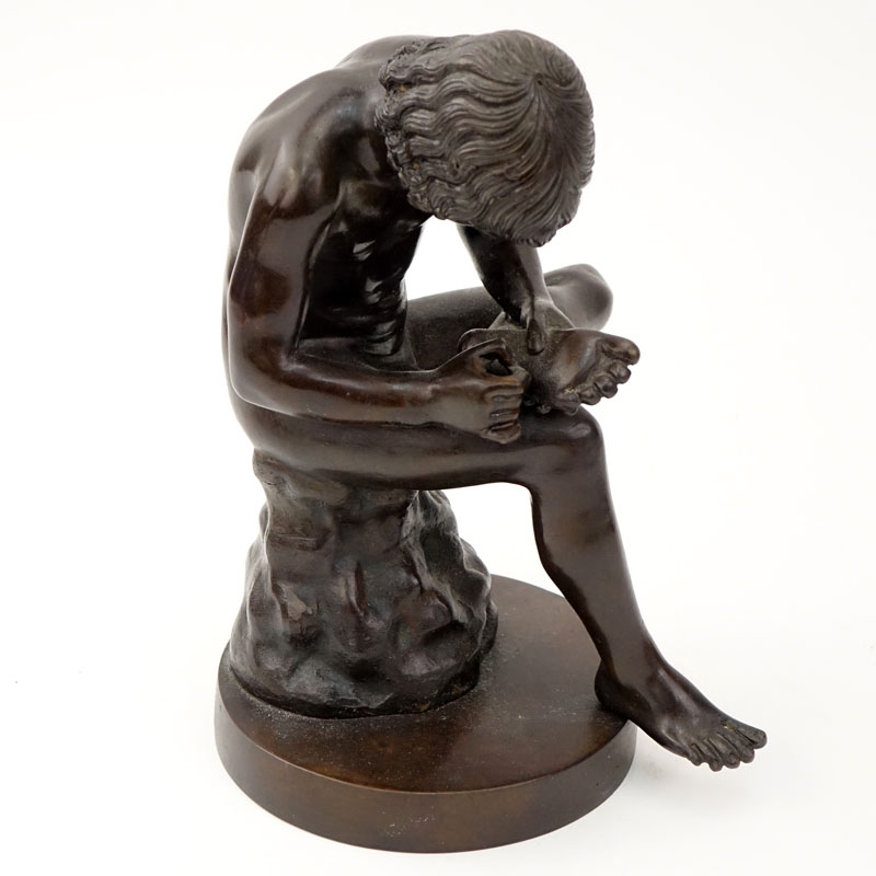 Vintage Bronze Sculpture "Boy With Thorn"