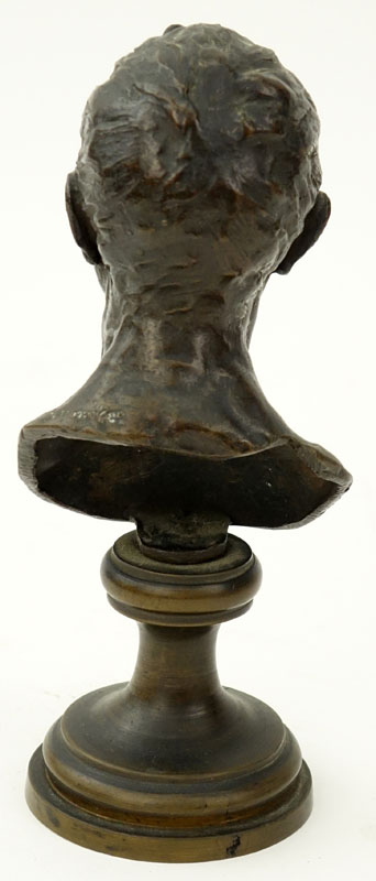 Antique Well Done Bronze Bust "Voltaire"