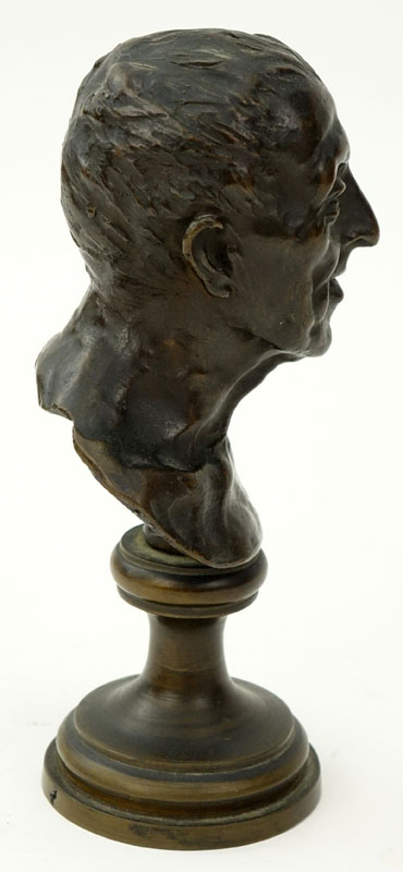 Antique Well Done Bronze Bust "Voltaire"