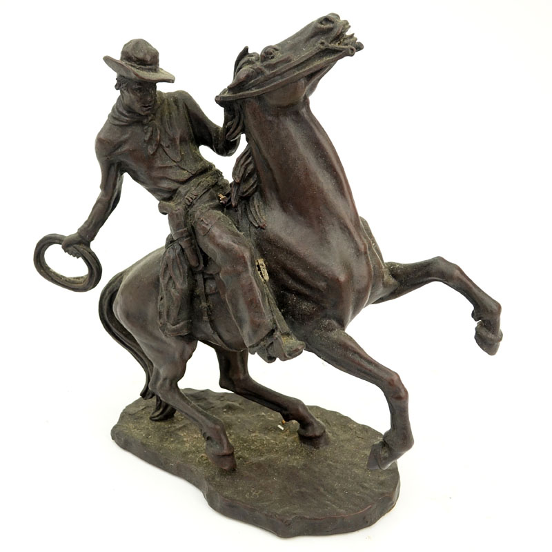 John Weaver, American  (1920-2012) "Startled" Circa 1980 The Franklin Mint Bronze Sculpture