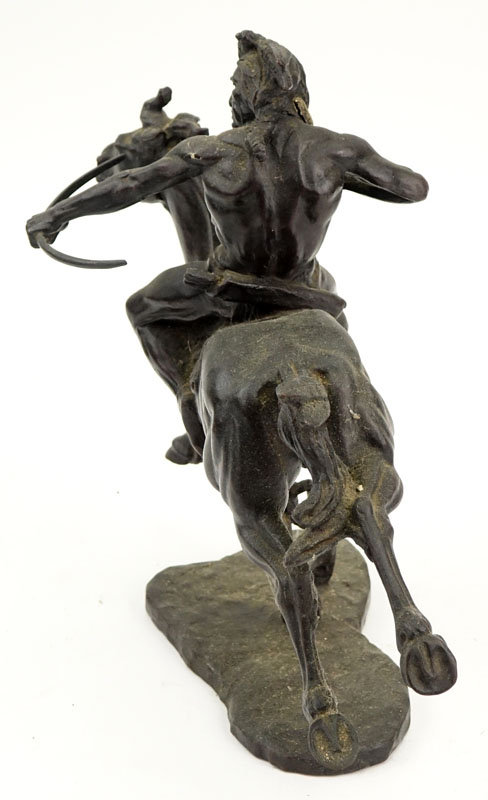 John Weaver, American  (1920-2012) "Indian Hunter" Circa 1975 The Franklin Mint Bronze Sculpture