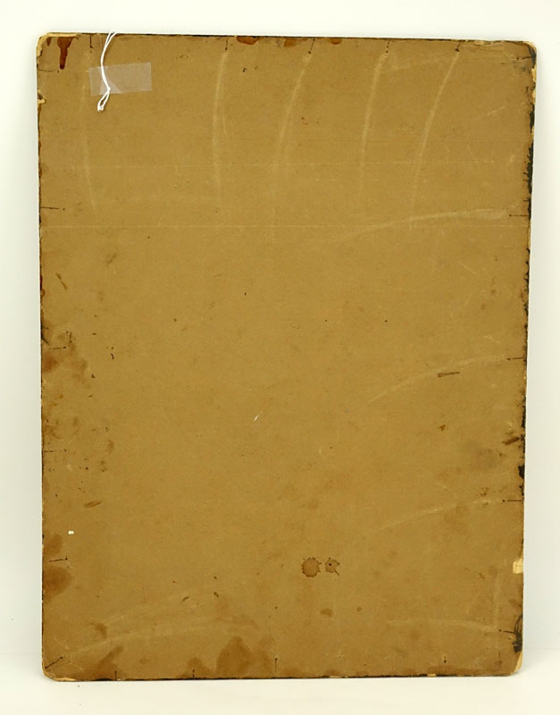 19th Century Oil On Canvas Laid Down On Cardboard "Roman Charity"