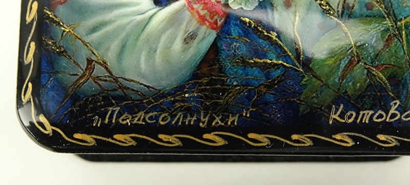 Collection of Seven (7) Russian Lacquer Boxes