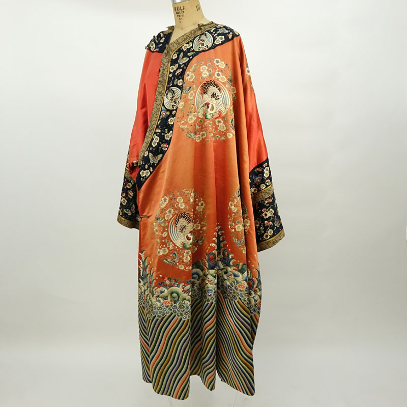 Fourth Quarter 19th Century Chinese Silk Embroidered Formal Court Robe