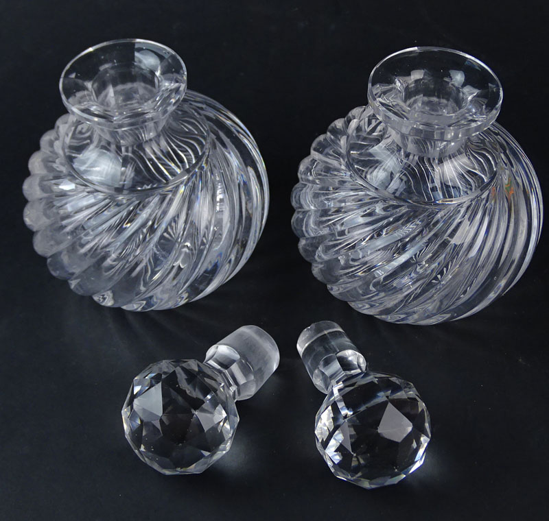 Pair of Antique Baccarat Crystal Scent Bottles