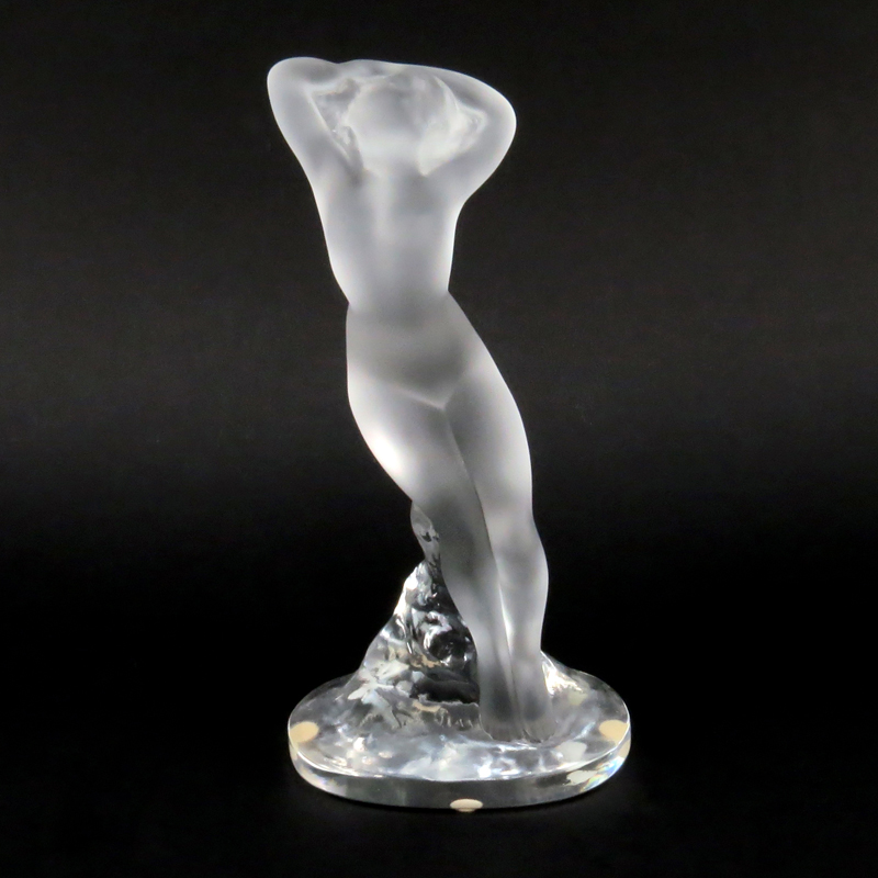 Lalique Frosted Crystal Art Deco Nude Figurine