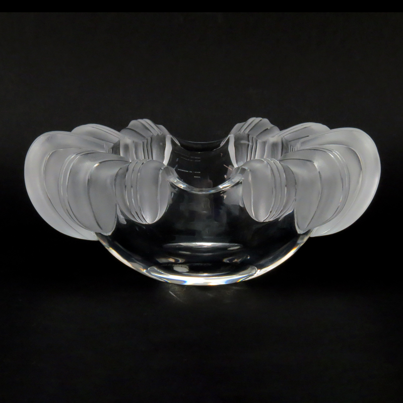 Lalique "Athena" Crystal and Frosted Crystal Coupe Bowl