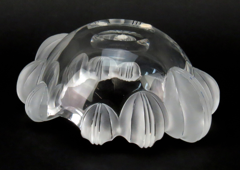 Lalique "Athena" Crystal and Frosted Crystal Coupe Bowl