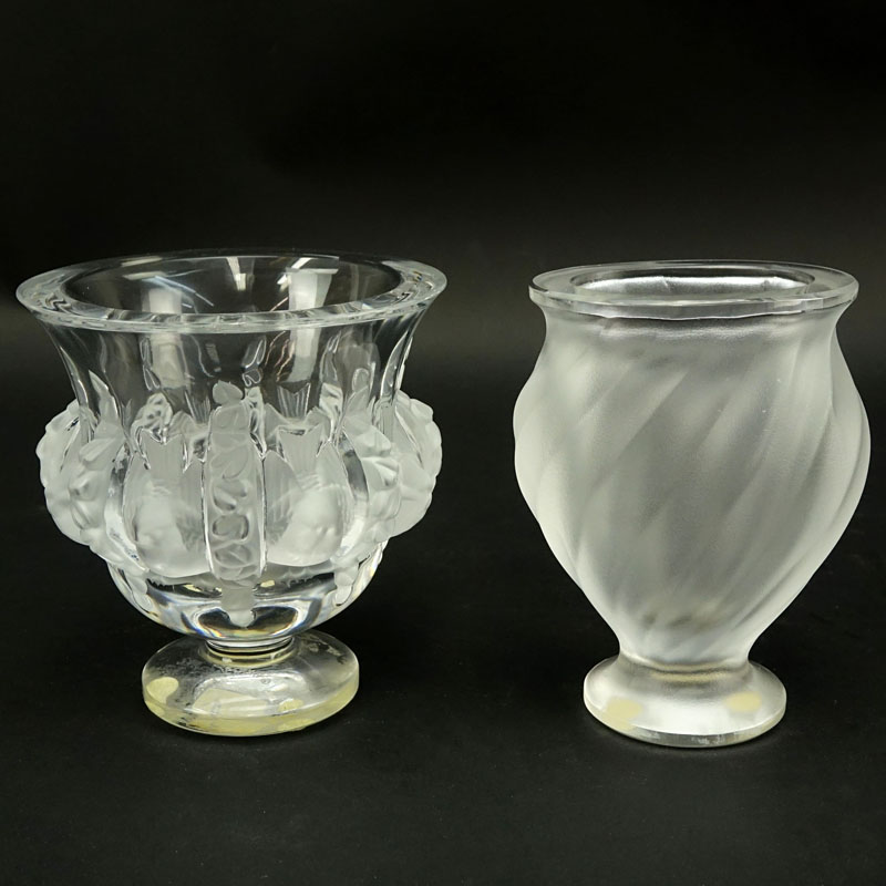 Two Lalique Crystal Vases