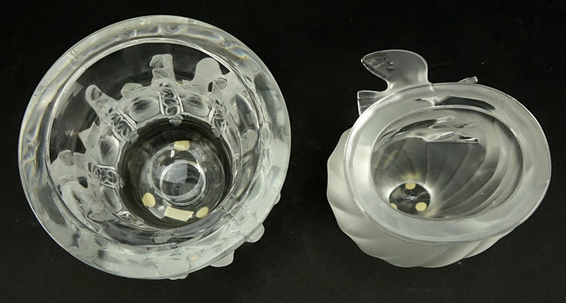 Two Lalique Crystal Vases