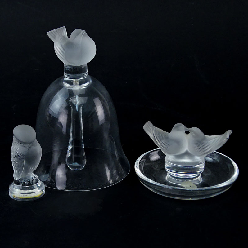 Three (3) Lalique Crystal Objects