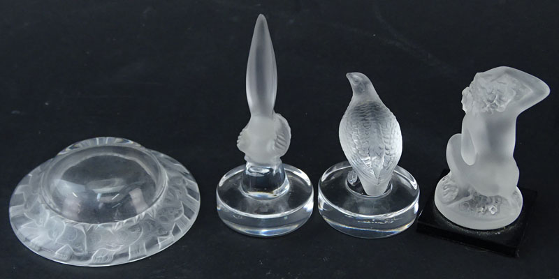 Collection of Four (4) Lalique Crystal Miniatures