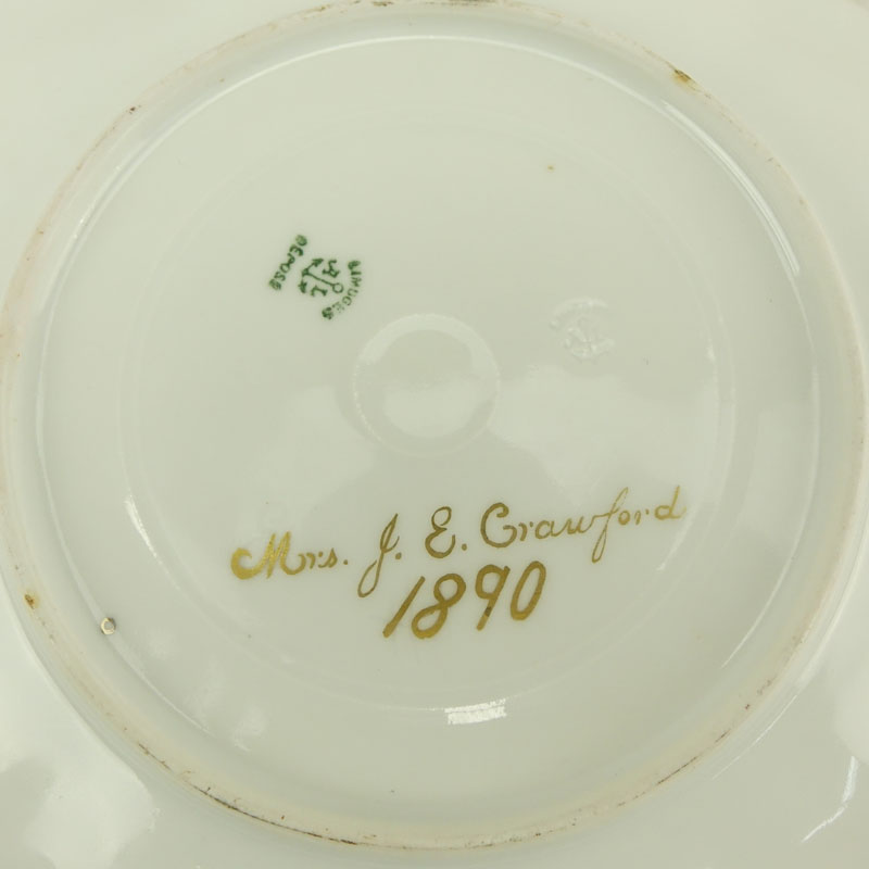 19th Century Limoges A&L Depose Gilt Porcelain Plate