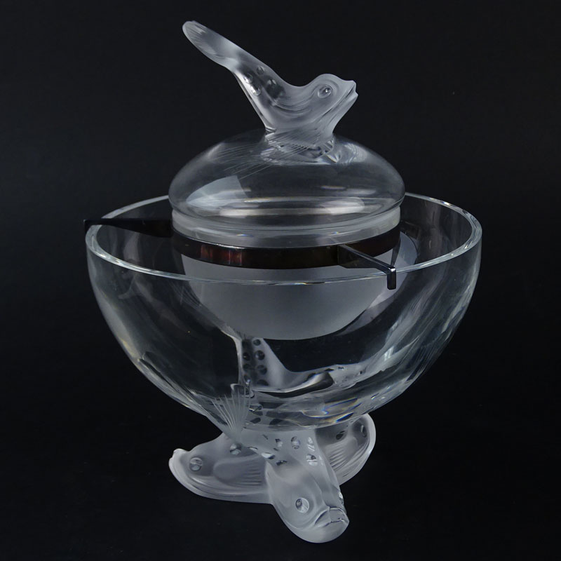 Lalique "Igor" Crystal Caviar Server