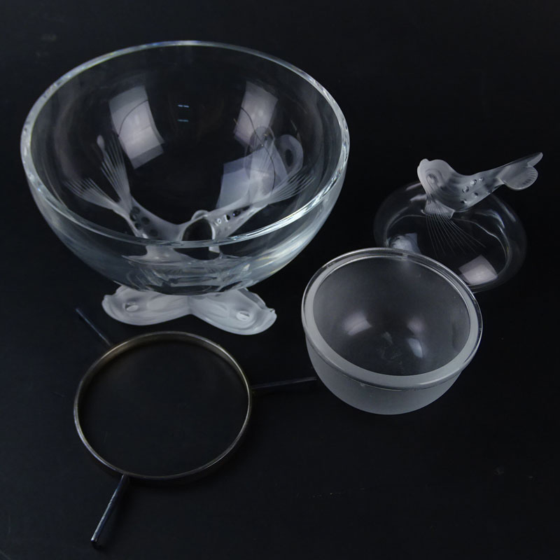 Lalique "Igor" Crystal Caviar Server