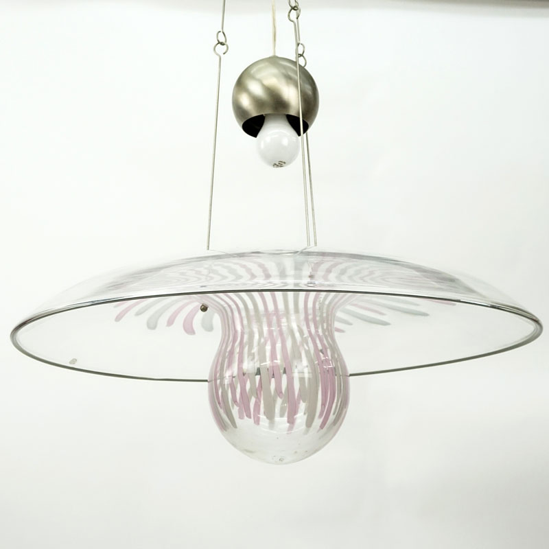 Modern "Space Age" Murano Style Art Glass Chandelier