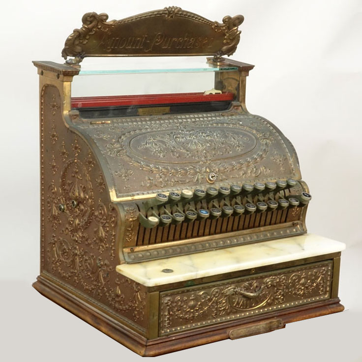 Antique Brass National Cash Register