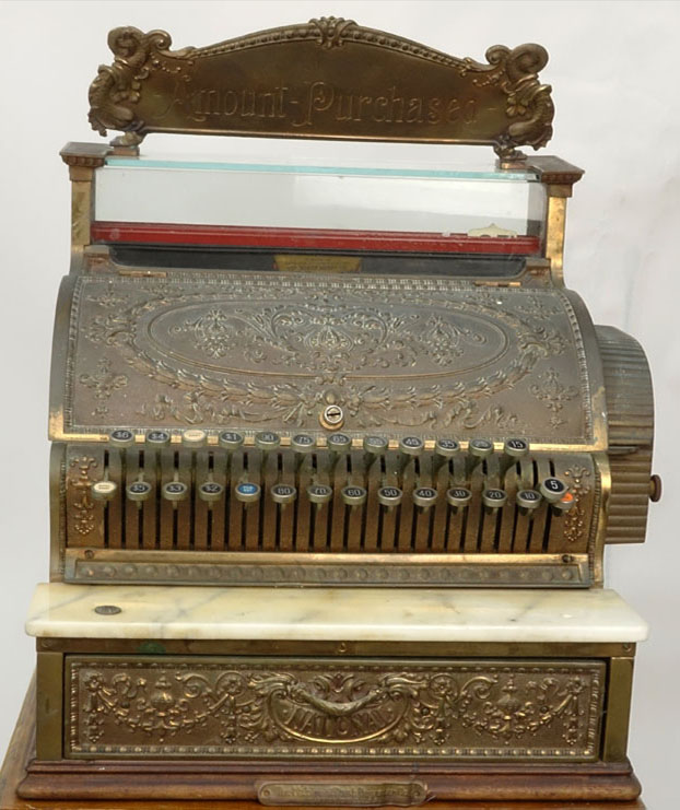 Antique Brass National Cash Register