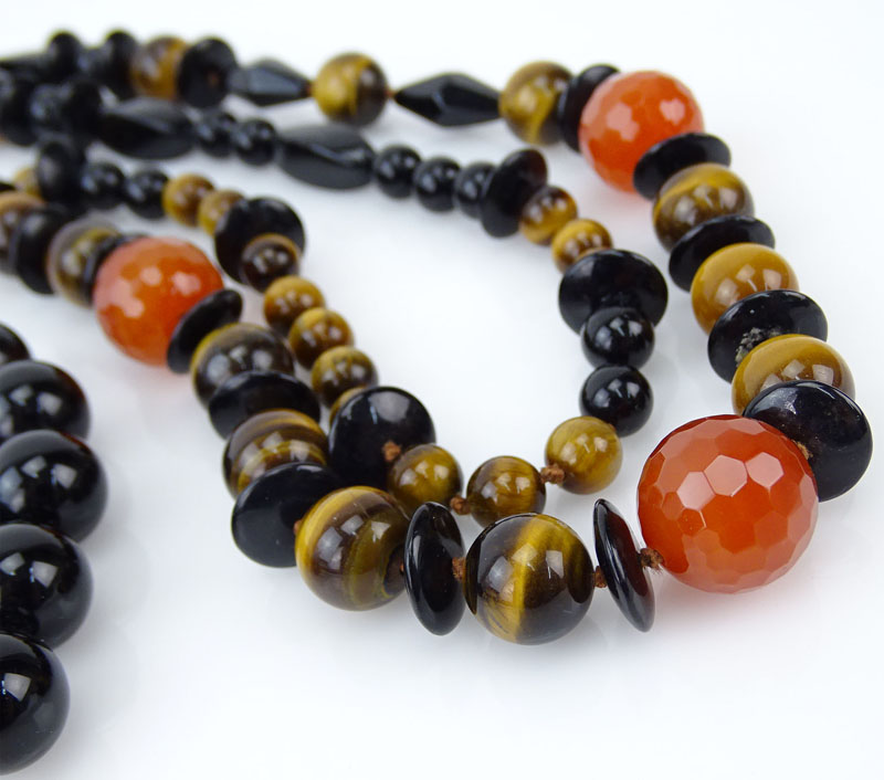 Two Semi-Precious Stone Bead Necklaces