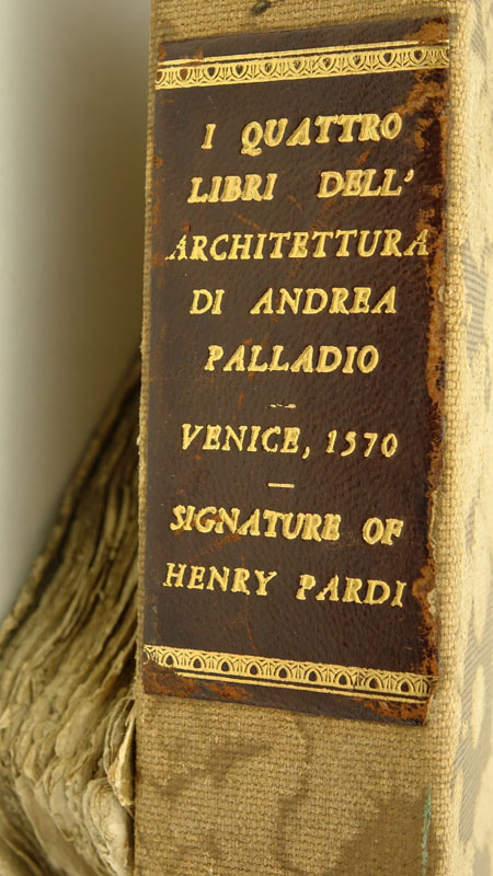 Andrea Palladio, Italian (1508-1580) I quattro libri dell'architettura, Venice 1570 (The Four Books of Architecture) in Hardcover Binding