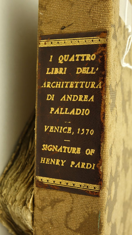 Andrea Palladio, Italian (1508-1580) I quattro libri dell'architettura, Venice 1570 (The Four Books of Architecture) in Hardcover Binding