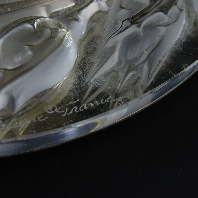 Lalique "Boutons de Roses" Crystal Table Mirror