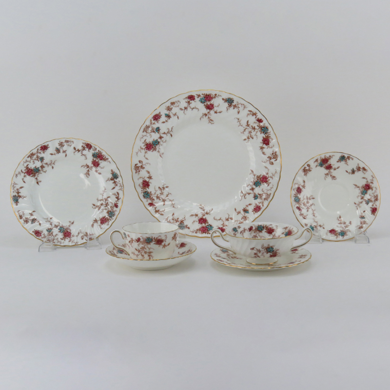 Fifty Six (56) Piece Minton "Ancestral" Dinnerware Service