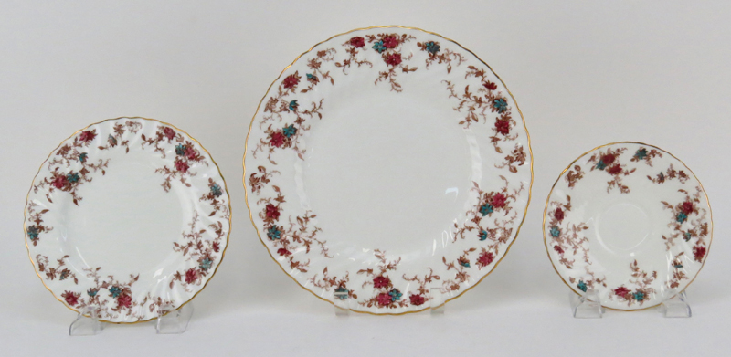 Fifty Six (56) Piece Minton "Ancestral" Dinnerware Service