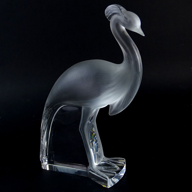 Lalique "Louisiane" Crystal  Bird Figurine