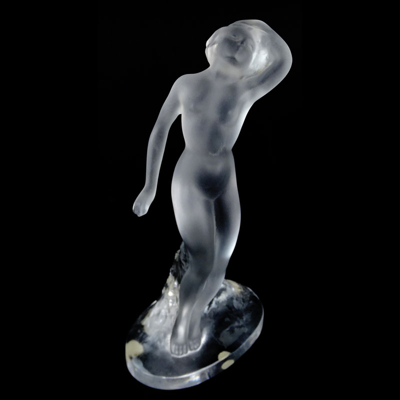 Lalique Crystal Art Deco Nude Figurine