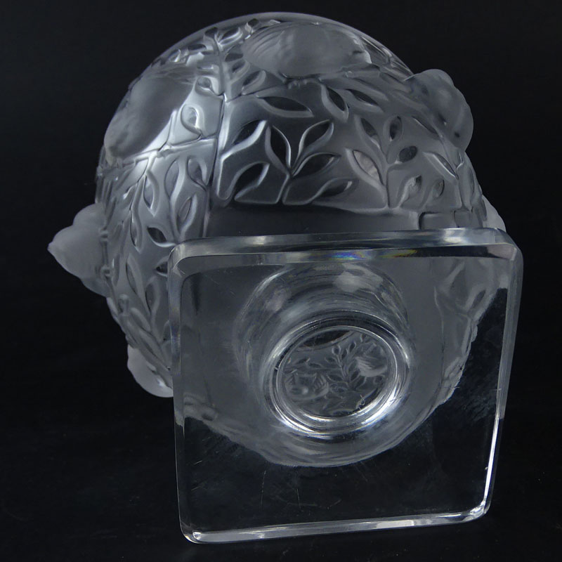 Lalique "Elizabeth" Crystal  Pedestal Bowl