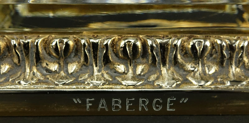 Faberge Crystal Gilt Metal Mounted Urn