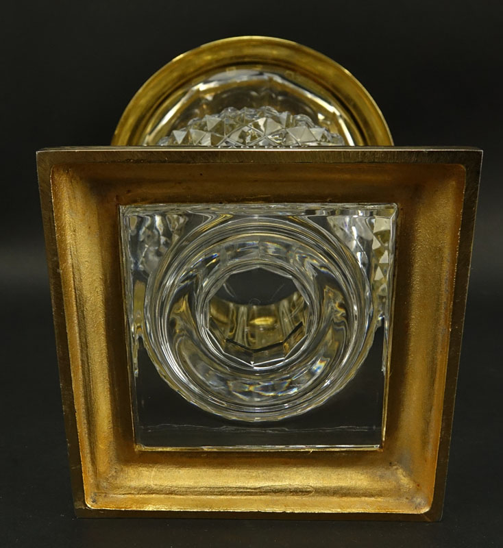 Faberge Crystal Gilt Metal Mounted Urn