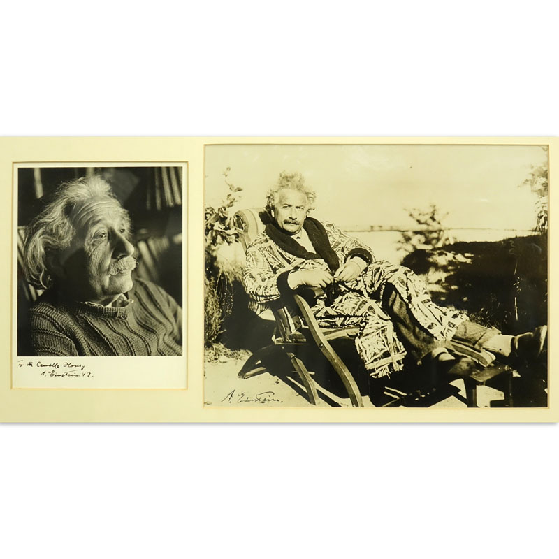 Two Signed Photographs Of Albert Einstein