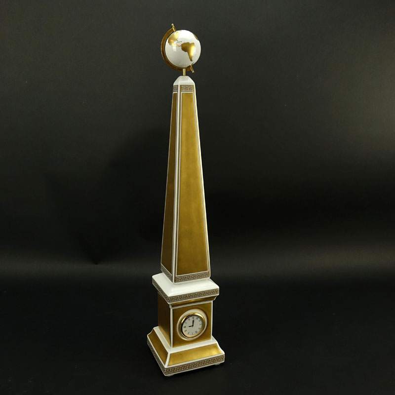 Limited Edition Versace for Rosenthal Carpe Diem Obelisk Clock