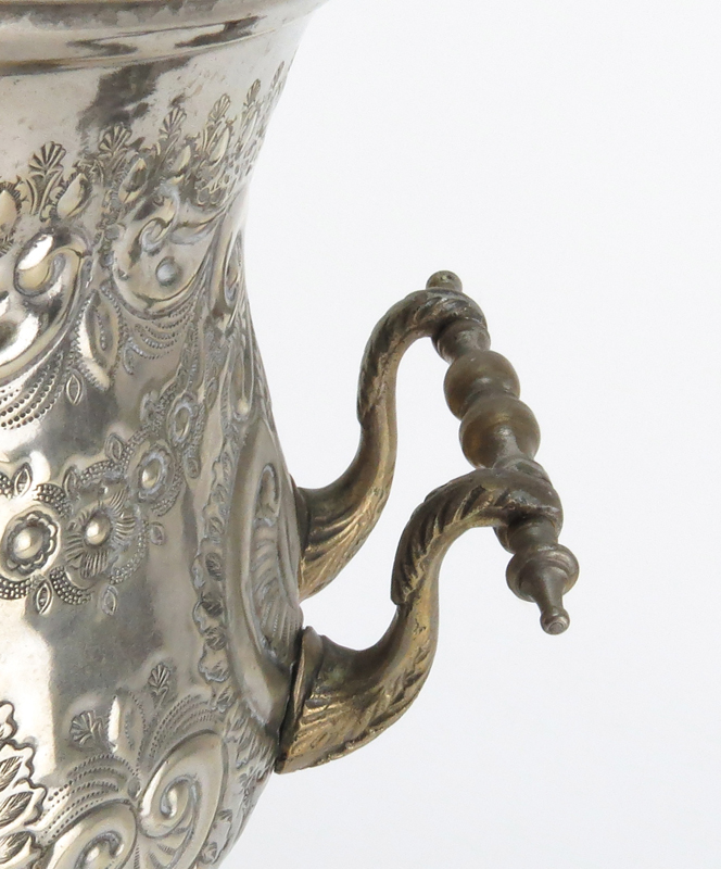 19th Century Russian Silvered Brass Samovar