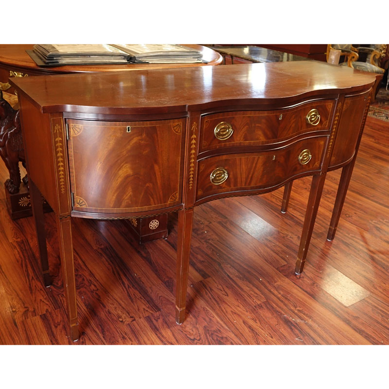 Mid 20th Century Councill Craftsman Sheraton style Inlaid Mahogany Sideboard