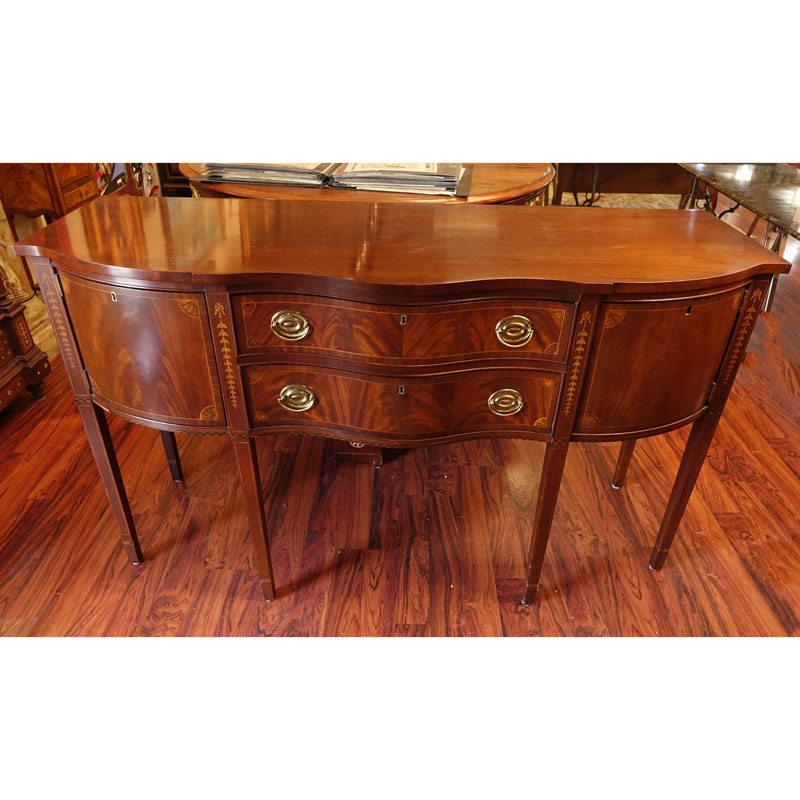 Mid 20th Century Councill Craftsman Sheraton style Inlaid Mahogany Sideboard