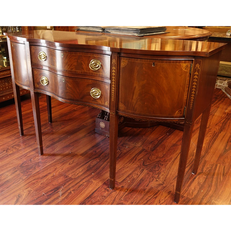 Mid 20th Century Councill Craftsman Sheraton style Inlaid Mahogany Sideboard