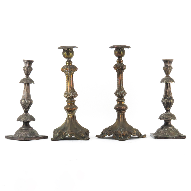 Two Pair Judaica Candlesticks